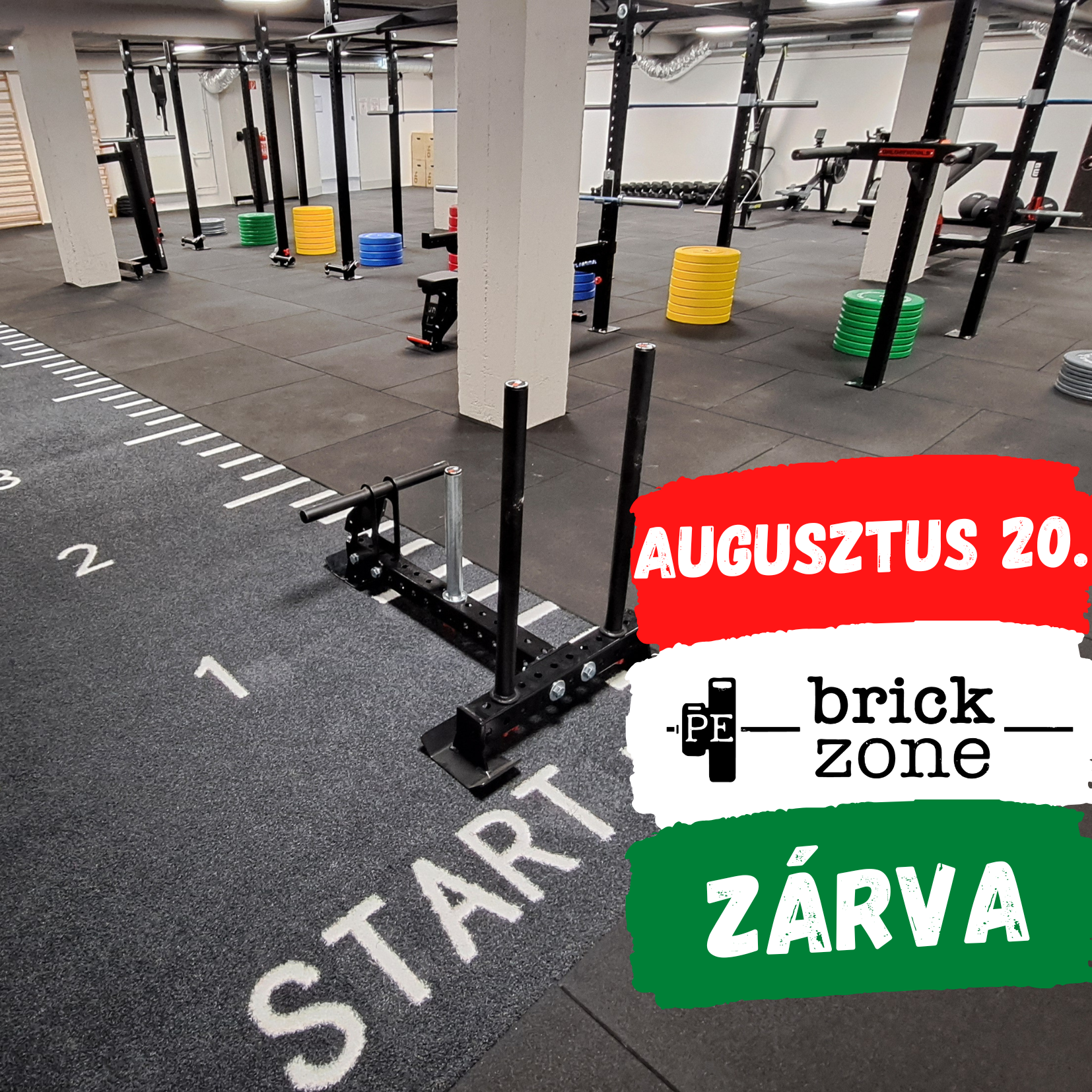 Augusztus 20-án a BrickZone konditerem ZÁRVA tart